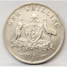 AUSTRALIA 1918 . ONE 1 SHILLING . KEY DATE
